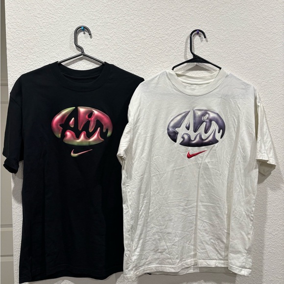 Nike Other - Lot Of 2 Nike Loose Fit Tshirt Size Medium Black White Nike Air Print Oversized